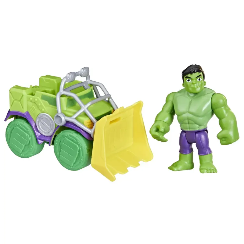 SPIDEY PRIETENII EXTRAORDINARI SET MAȘINUȚĂ ȘI FIGURINĂ ȘI ACCESORIU HULK