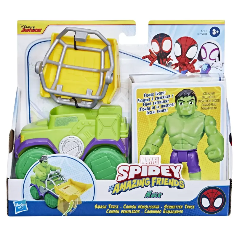 SPIDEY PRIETENII EXTRAORDINARI SET MAȘINUȚĂ ȘI FIGURINĂ ȘI ACCESORIU HULK