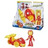 SPIDEY PRIETENII EXTRAORDINARI SET MAȘINUȚĂ ȘI FIGURINĂ ȘI ACCESORIU IRON MAN