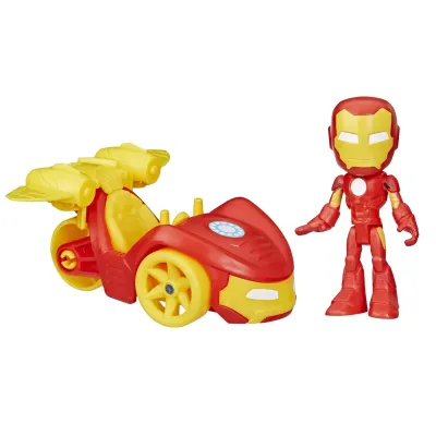 SPIDEY PRIETENII EXTRAORDINARI SET MAȘINUȚĂ ȘI FIGURINĂ ȘI ACCESORIU IRON MAN