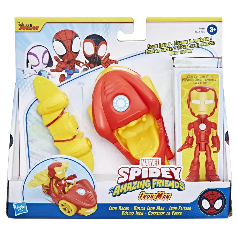 SPIDEY PRIETENII EXTRAORDINARI SET MAȘINUȚĂ ȘI FIGURINĂ ȘI ACCESORIU IRON MAN