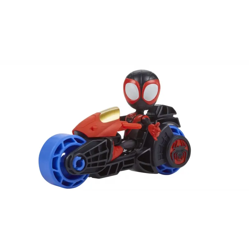 SPIDEY PRIETENII EXTRAORDINARI SET MOTOCICLETĂ ȘI FIGURINĂ MILES MORALES SPIDER MAN 10CM
