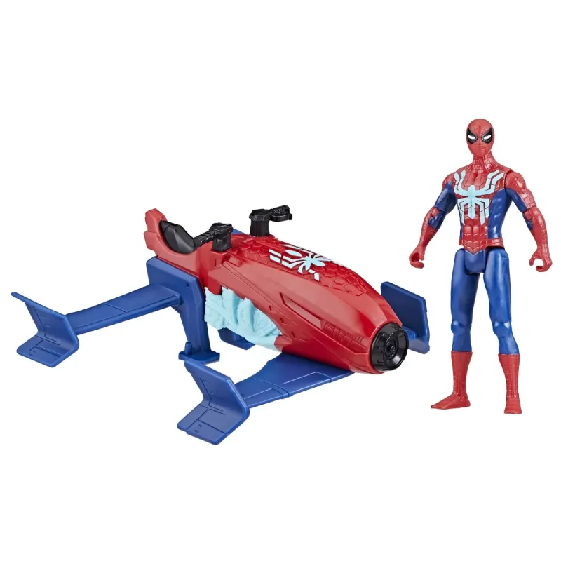 SPIDERMAN SET VEHICUL HYDRO JET ȘI FIGURINĂ SPIDER MAN 10CM