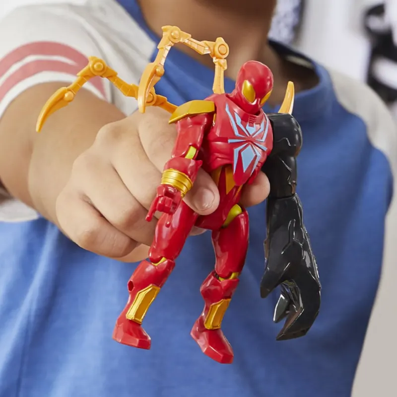 MARVEL AVENGERS MIX MASHERS FIGURINĂ IRON SPIDER CU ACCESORII 12CM