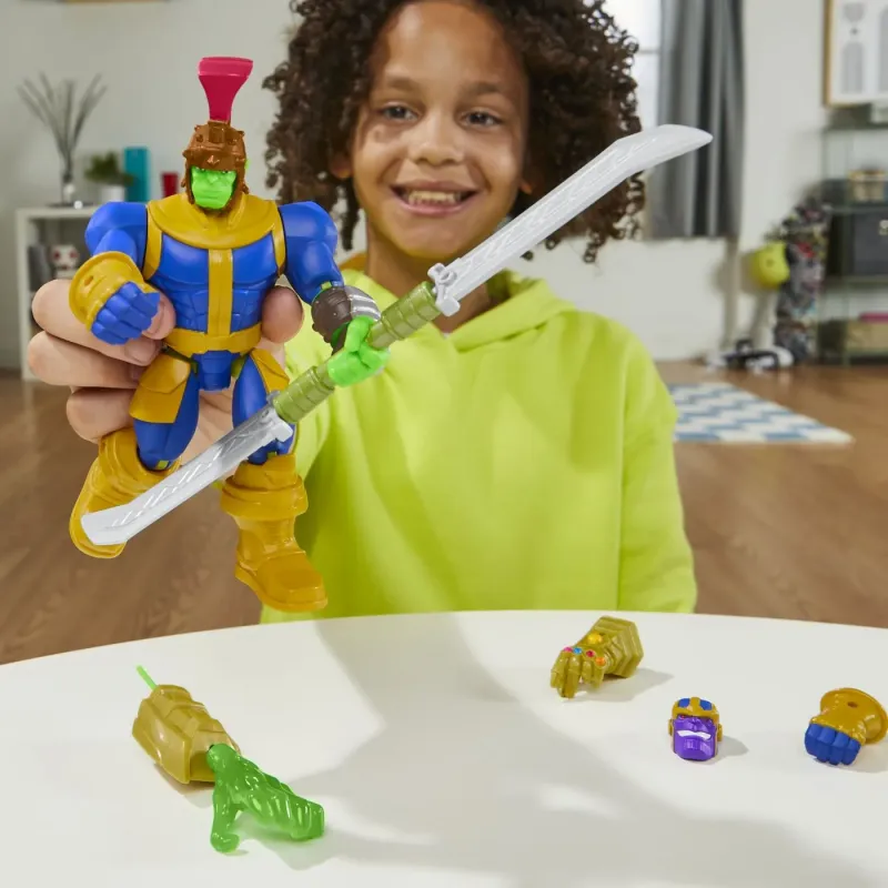 MARVEL AVENGERS MIX MASHERS SET FIGURINĂ THANOS 12CM ȘI ACCESORII