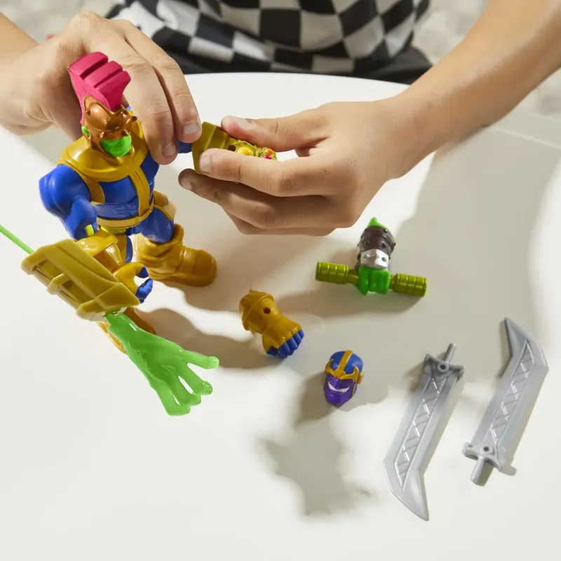 MARVEL AVENGERS MIX MASHERS SET FIGURINĂ THANOS 12CM ȘI ACCESORII