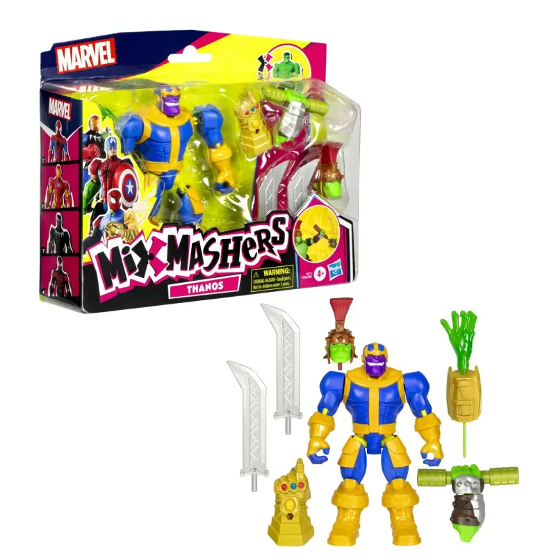 MARVEL AVENGERS MIX MASHERS SET FIGURINĂ THANOS 12CM ȘI ACCESORII