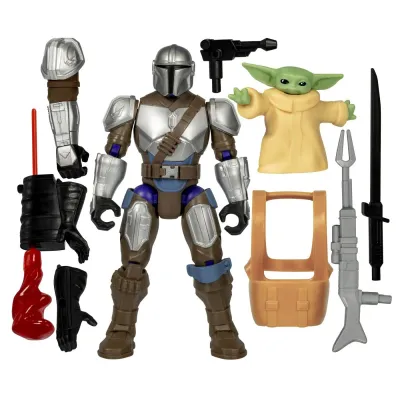 STAR WARS MIX MASHERS DELUXE SET FIGURINĂ MANDALORIAN AND GROGU 12CM ȘI ACCESORII