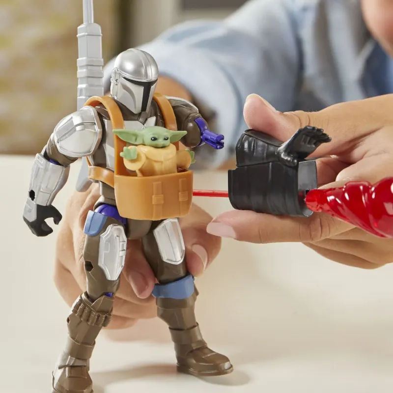 STAR WARS MIX MASHERS DELUXE SET FIGURINĂ MANDALORIAN AND GROGU 12CM ȘI ACCESORII