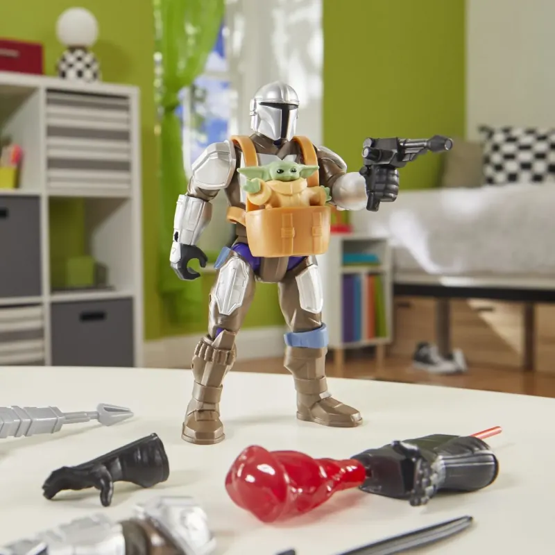 STAR WARS MIX MASHERS DELUXE SET FIGURINĂ MANDALORIAN AND GROGU 12CM ȘI ACCESORII