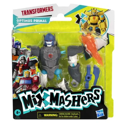 TRANSFORMERS MIX MASHERS FIGURINĂ OPTIMUS PRIMAL 12CM ȘI ACCESORII