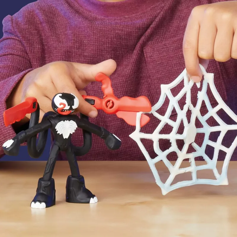 PLAY DOH SPIDERMAN SET 2 FIGURINE BATALIE CU LANSATOR ȘI SULITA