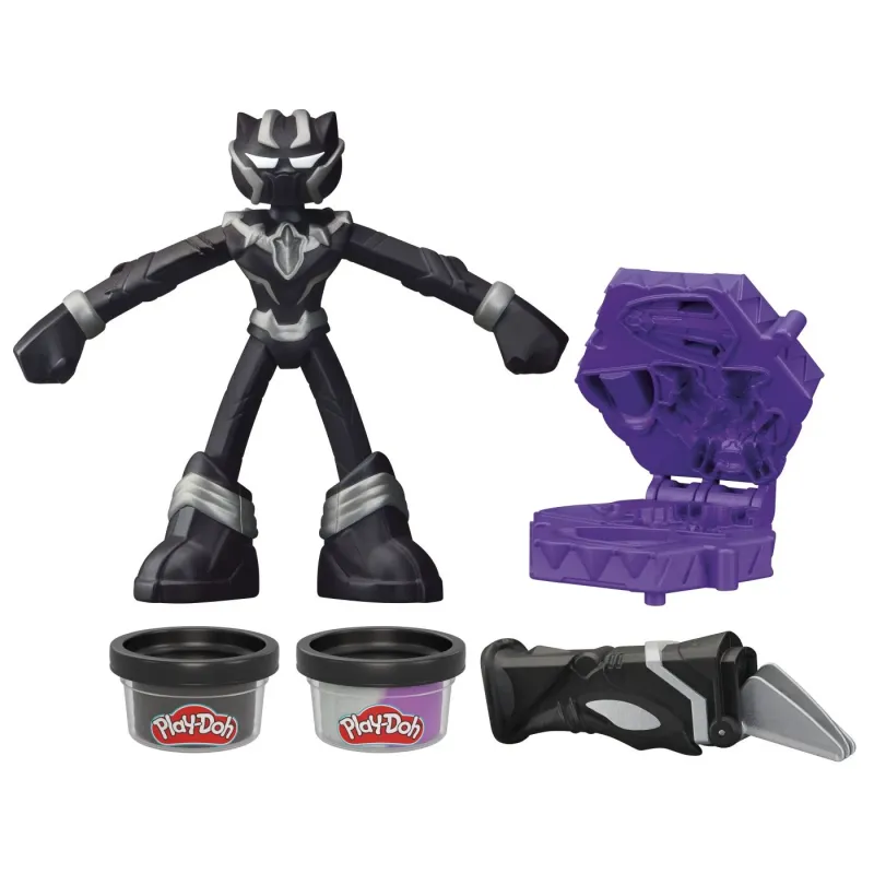 PLAY-DOH MARVEL FIGURINĂ FLEXIBILA CU ACCESORII BLACK PANTHER 10CM
