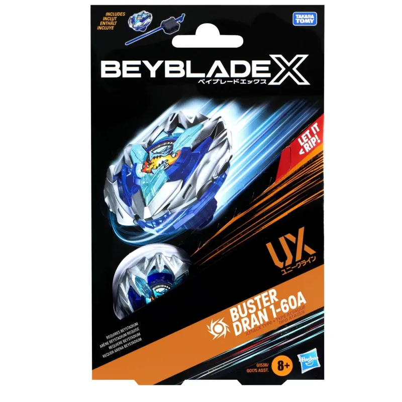BEYBLADE X LET IT RIP SET LANSATOR ȘI ROATA BUSTER DRAN 1-60A UX