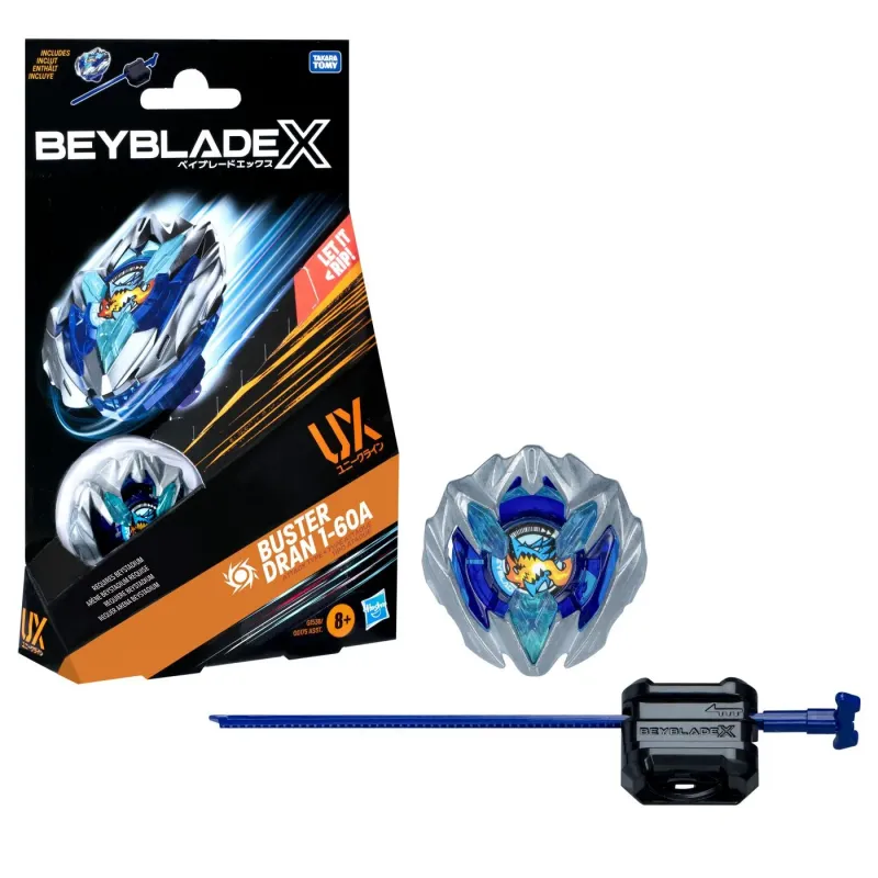 BEYBLADE X LET IT RIP SET LANSATOR ȘI ROATA BUSTER DRAN 1-60A UX