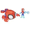 SPIDEY ȘI PRIETENII LUI UIMITORI MARVEL SET FIGURINĂ 7.6CM ȘI SUBMARINUL CRAB PĂIANJEN