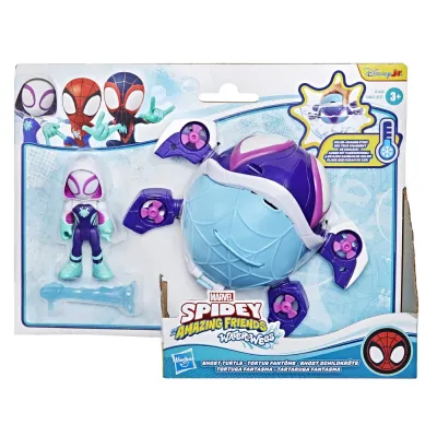 SPIDEY ȘI PRIETENII LUI UIMITORI MARVEL SET FIGURINĂ 7.6CM ȘI SUBMARINUL TESTOASA FANTOMĂ