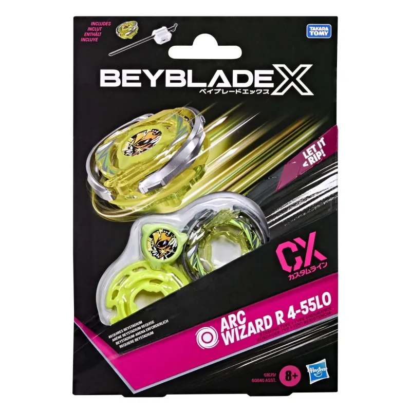 BEYBLADE X LET IT RIP SET LANSATOR ȘI ROATA ARC WIZARD R 4-55L0