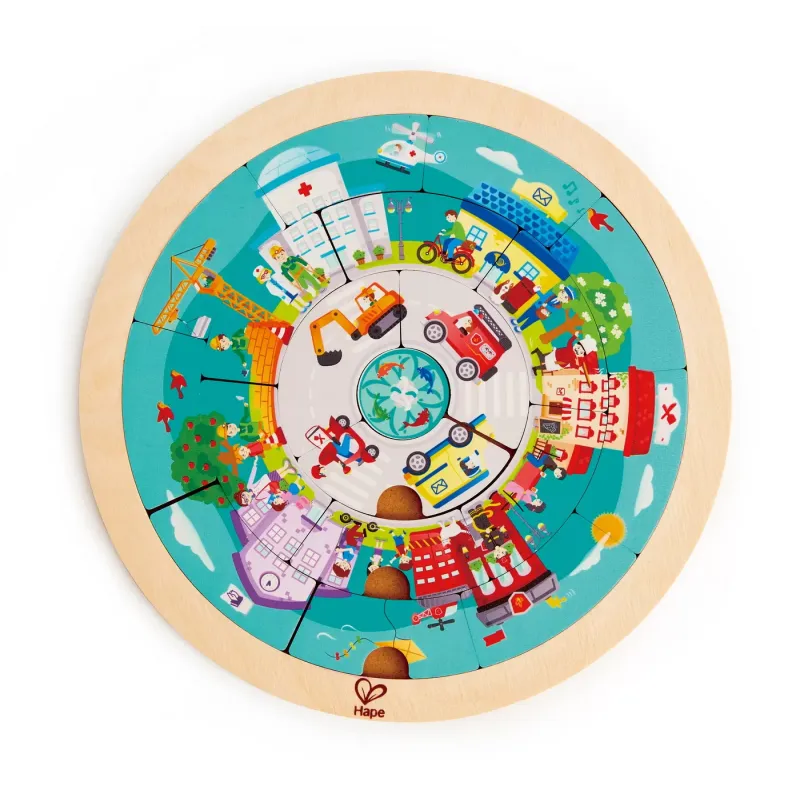 HAPE PUZZLE ROTUND CU 2 FETE