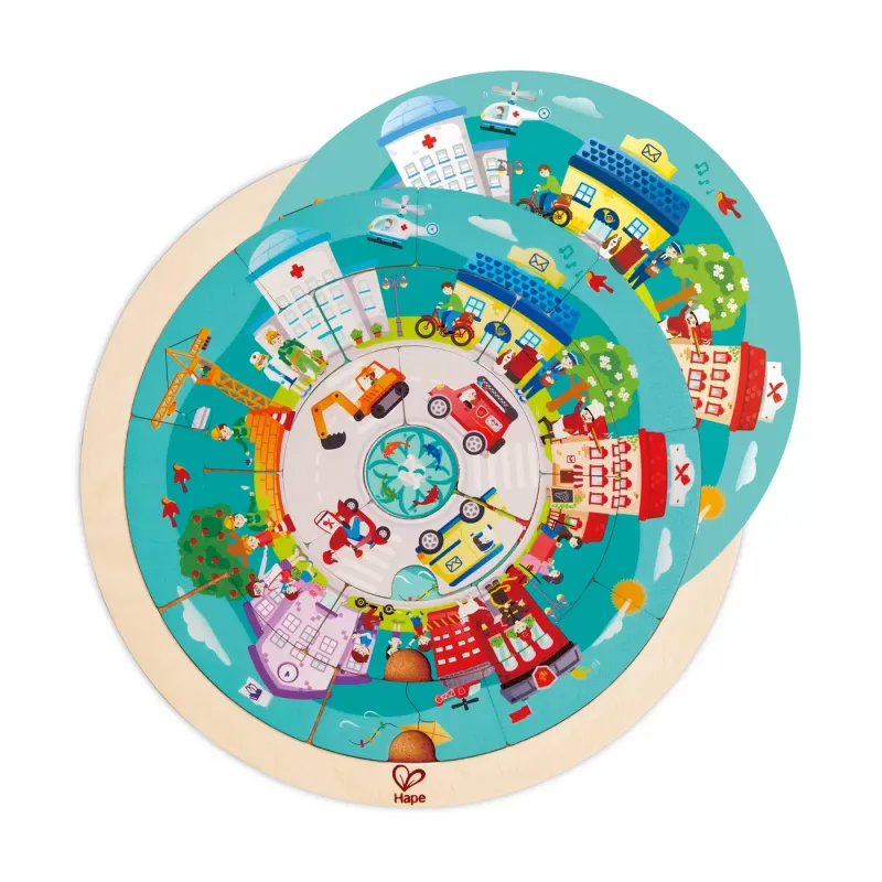 HAPE PUZZLE ROTUND CU 2 FETE