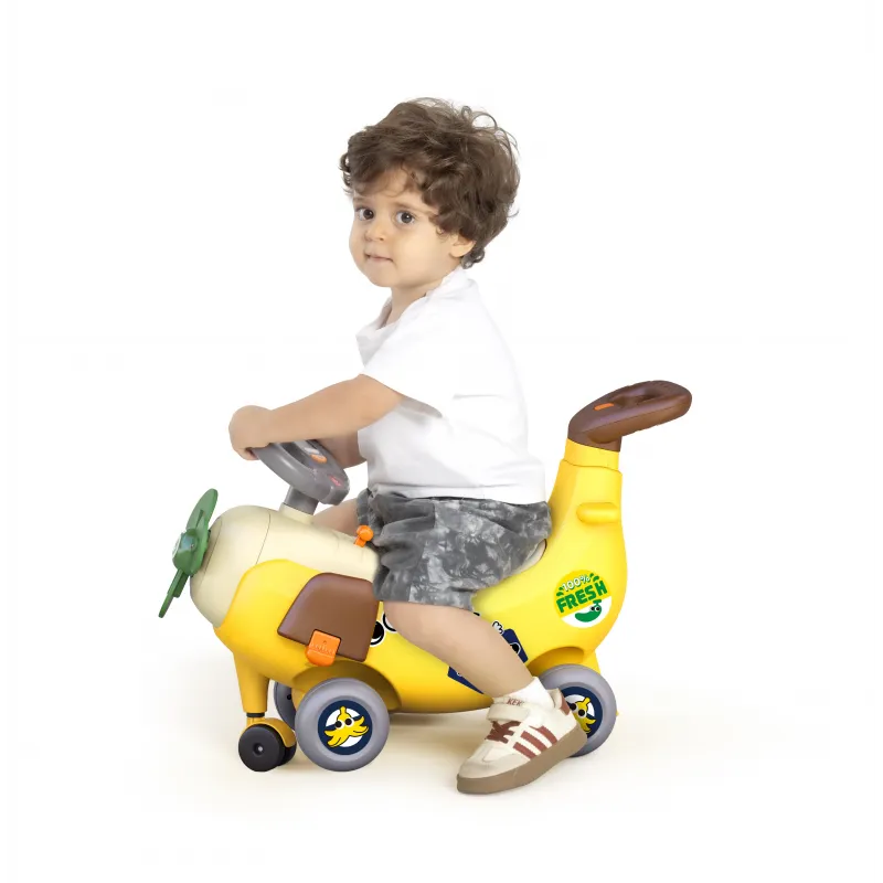 AVION INTERACTIV 4 IN 1 RIDE ON ȘI MANER DE IMPINGERE BANANA