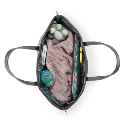 GEANTA MULTIFUNCTIONALA MAMICI KINDERKRAFT TREASUREPACK, DARK GREY