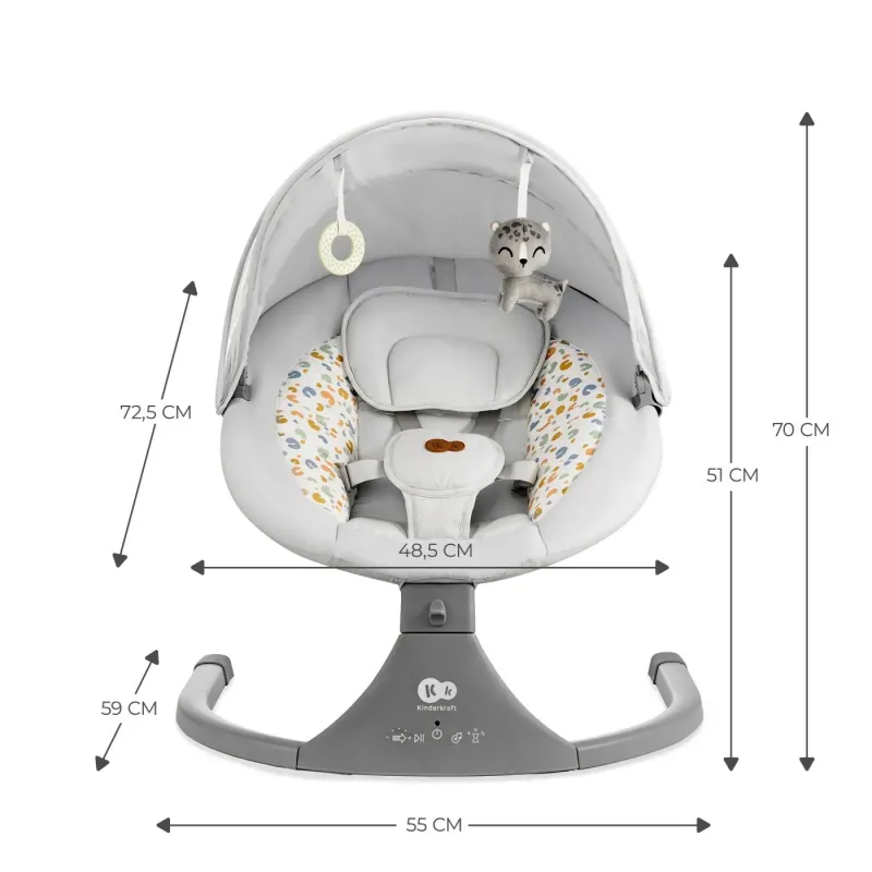 LEAGAN ELECTRIC KINDERKRAFT LUMI 2, LIGHT GREY