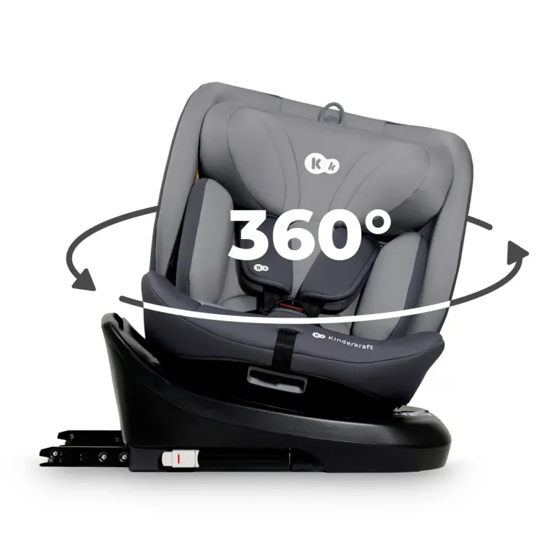 SCAUN AUTO KINDERKRAFT I-GROW I-SIZE 40-150 CM, GREY