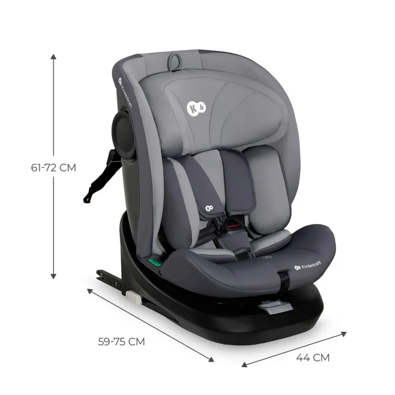 SCAUN AUTO KINDERKRAFT I-GROW I-SIZE 40-150 CM, GREY