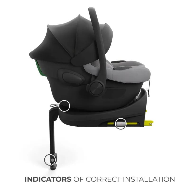 SCOICĂ AUTO KINDERKRAFT I-LITE CU BAZA ENDURA SAFE FX GREY
