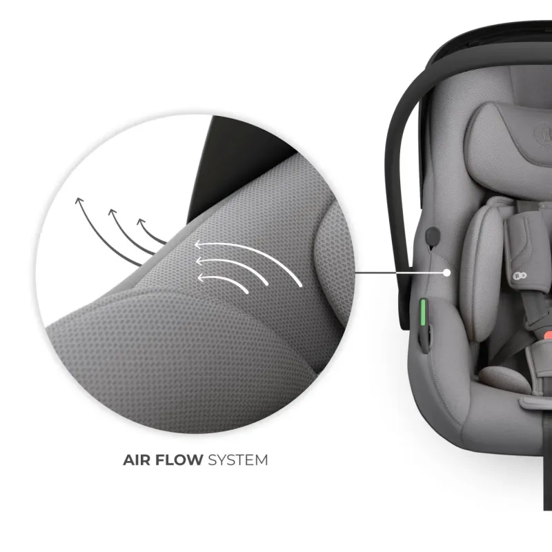SCOICĂ AUTO KINDERKRAFT I-LITE CU BAZA ENDURA SAFE FX GREY