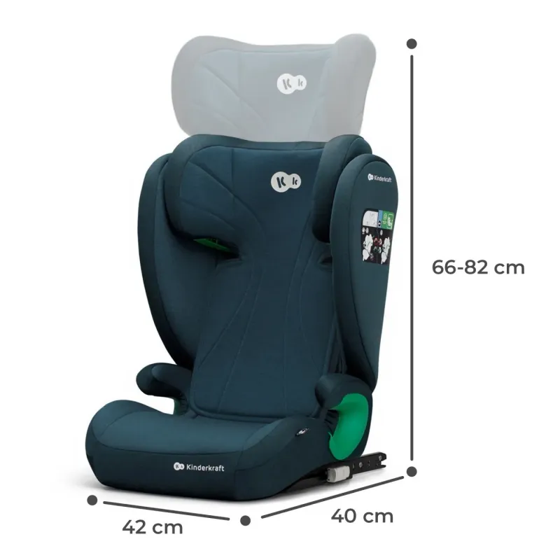 SCAUN AUTO KINDERKRAFT JUNIOR FIX2, I-SIZE 100-150 CM, HARBOR BLUE