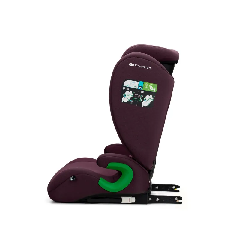 SCAUN AUTO KINDERKRAFT JUNIOR FIX2, I-SIZE 100-150 CM, CHERRY RED