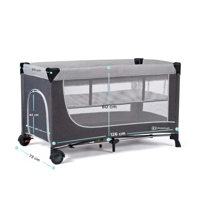 PĂTUȚ DE CALATORIE KINDERKRAFT LEODY, GREY