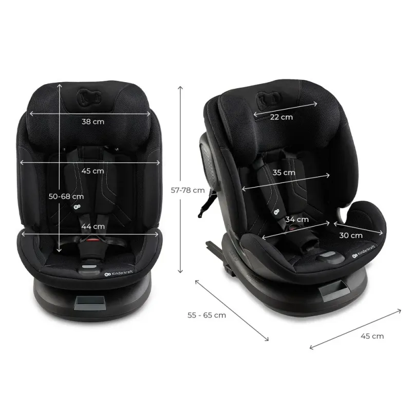 SCAUN AUTO KINDERKRAFT XPEDITION 3 I-SIZE 40-150 CM, BLACK