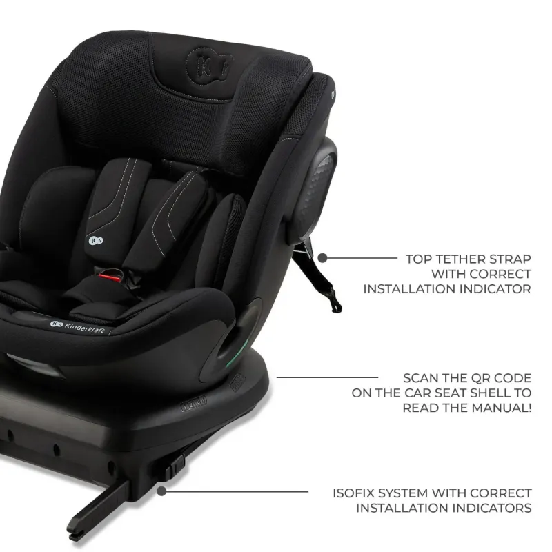 SCAUN AUTO KINDERKRAFT XPEDITION 3 I-SIZE 40-150 CM, BLACK