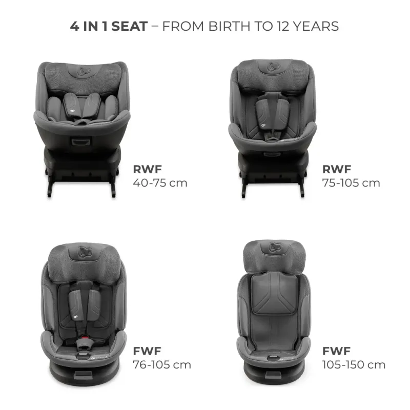 SCAUN AUTO KINDERKRAFT XPEDITION 3 I-SIZE 40-150 CM, GREY