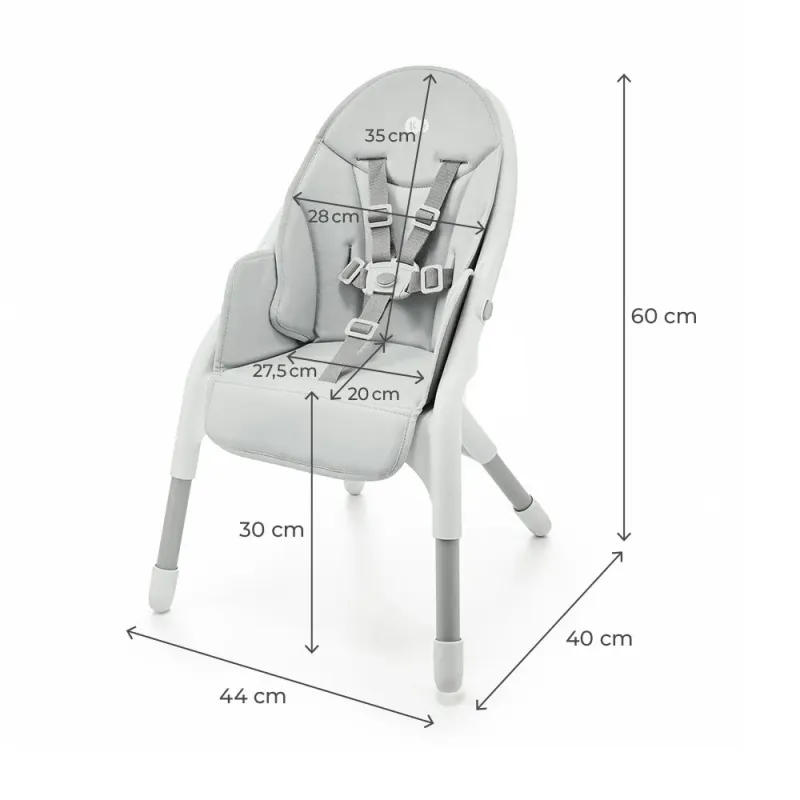 SCAUN DE MASĂ KINDERKRAFT DINNLY, GREY