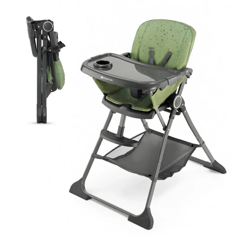 SCAUN DE MASĂ KINDERKRAFT FOLDEE, PLIABIL, GREEN
