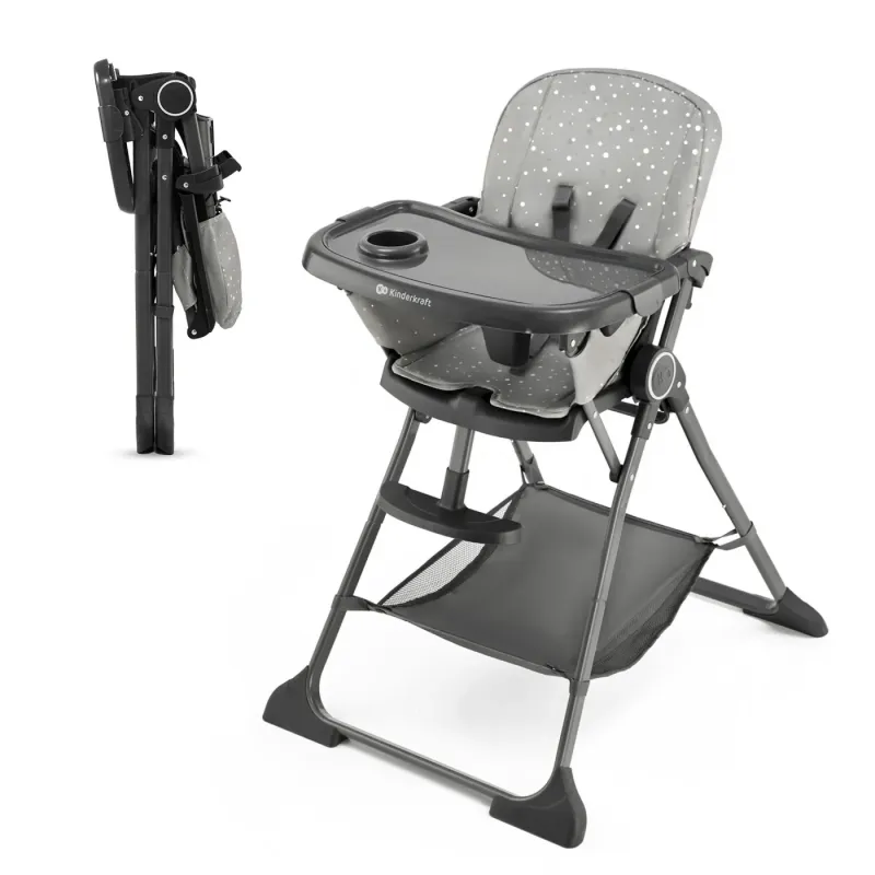 SCAUN DE MASĂ KINDERKRAFT FOLDEE, PLIABIL, GREY