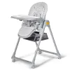 SCAUN DE MASĂ KINDERKRAFT LASTREE,  2 IN 1, TRANSFORMABIL, GREY