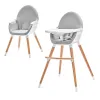 SCAUN DE MASĂ KINDERKRAFT FINI, 2 IN 1, GREY
