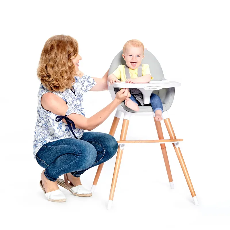 SCAUN DE MASĂ KINDERKRAFT FINI, 2 IN 1, GREY