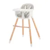 SCAUN DE MASĂ KINDERKRAFT SIENNA, 2 IN 1, GREY