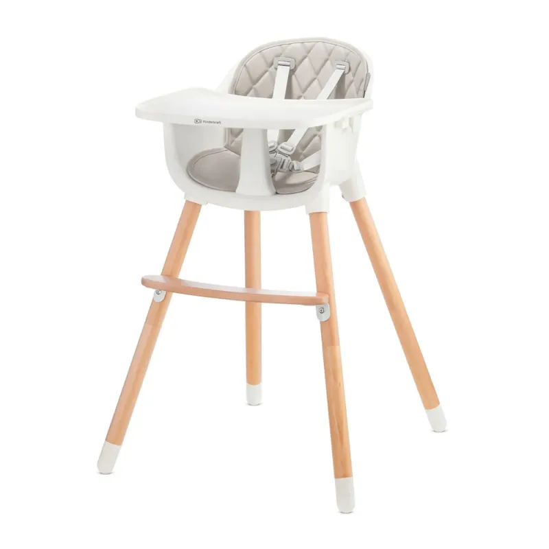 SCAUN DE MASĂ KINDERKRAFT SIENNA, 2 IN 1, GREY