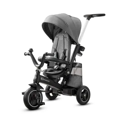 TRICICLETĂ KINDERKRAFT EASYTWIST, PLATINUM GREY