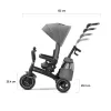 TRICICLETĂ KINDERKRAFT EASYTWIST, PLATINUM GREY