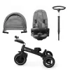 TRICICLETĂ KINDERKRAFT EASYTWIST, PLATINUM GREY