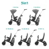 TRICICLETĂ KINDERKRAFT EASYTWIST, PLATINUM GREY