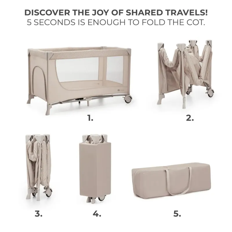 PĂTUȚ TRAVEL KINDERKRAFT JOY2, FARA ACCESORII, BEIGE